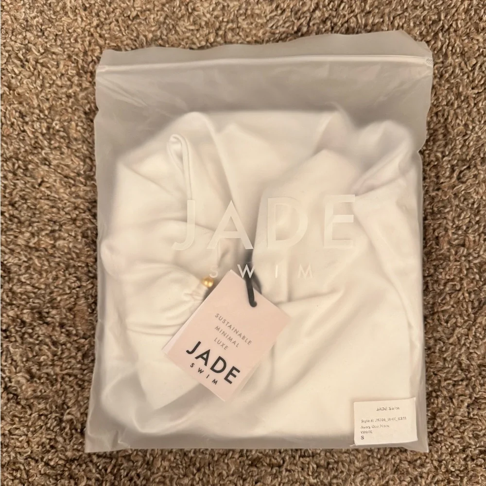 Jade Swim NWT Avery One-Shoulder Asymmetric One Piece Swimsuit White Small - Picture 5 of 9